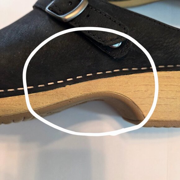Dansko Berry Burnished Nubuck Leather Clogs Black Size 39 (US 8.5–9) | Worn Once - Picture 4 of 10
